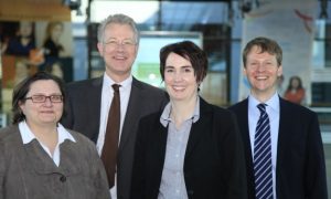 The BTI team: Sabine Donner, Hauke Hartmann, Sabine Steinkamp & Robert Schwarz (from left to right) © Bock & Gärtner